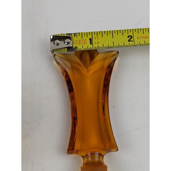 Vintage West Germany Irice Amber Glass Perfume Bottle Pineapple 6" Tall - Picture 9 of 12